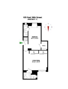 105 E 38th St #1C floorplan